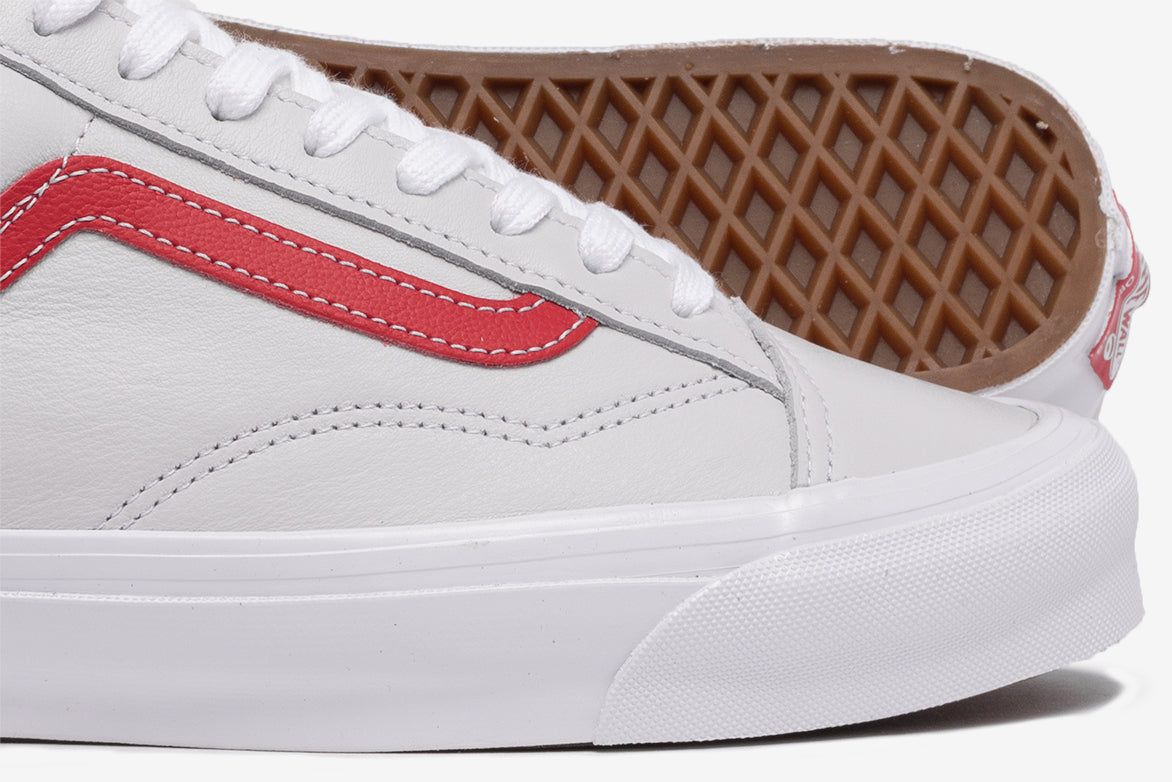 VANS VAULT OG STYLE 36 LX LEATHER - RED / TRUE WHITE sold by Lapstone & Hammer product image thumbnail 4