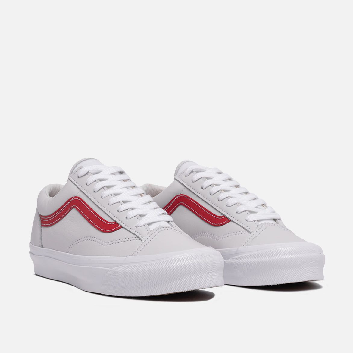 VANS VAULT OG STYLE 36 LX LEATHER - RED / TRUE WHITE sold by Lapstone & Hammer product image thumbnail 2
