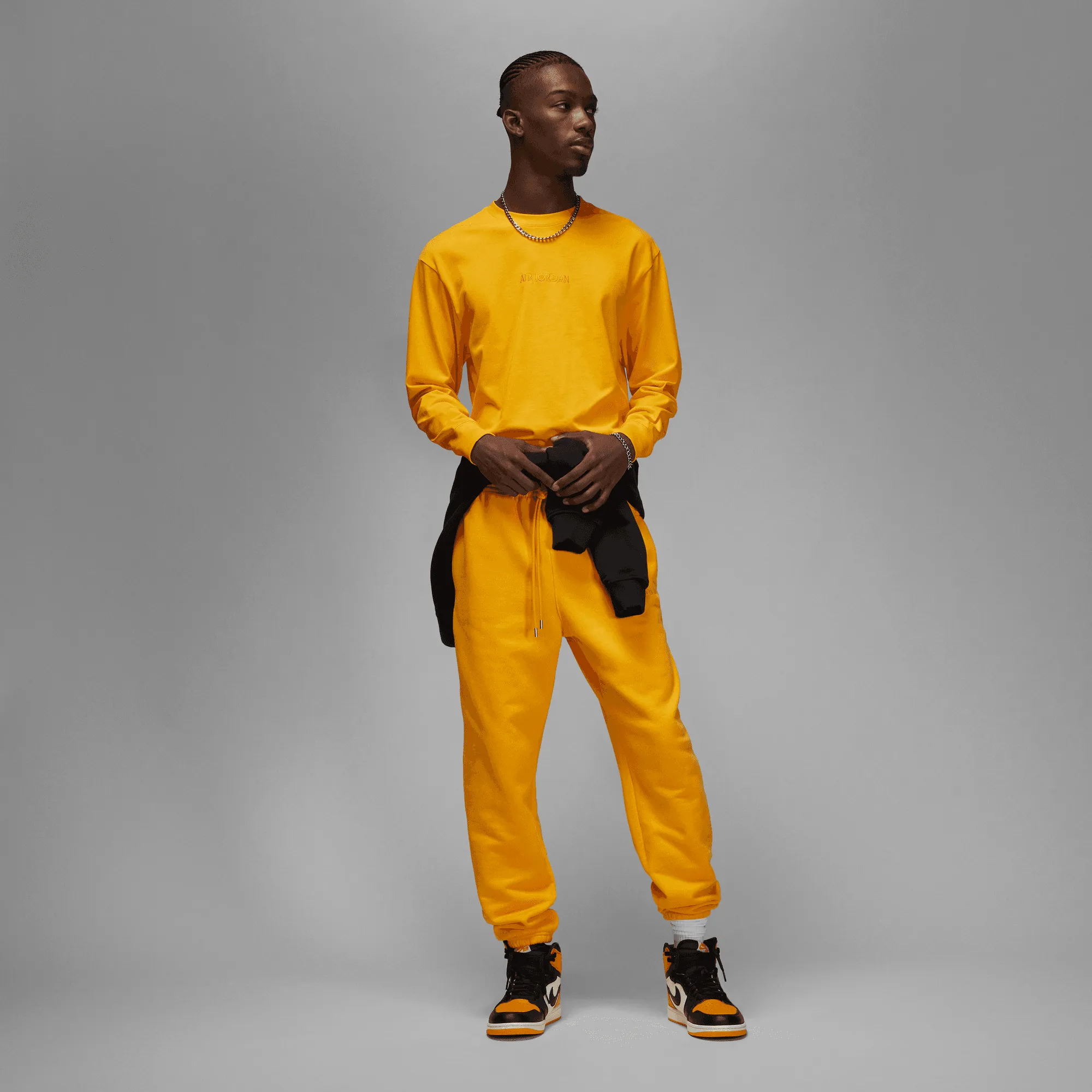 JORDAN WORDMARK MEN`S L/S TEE - GOLD sold by Lapstone & Hammer product image thumbnail 2