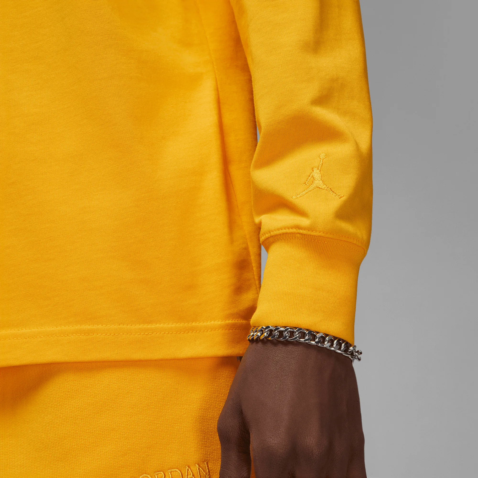 JORDAN WORDMARK MEN`S L/S TEE - GOLD sold by Lapstone & Hammer product image thumbnail 5