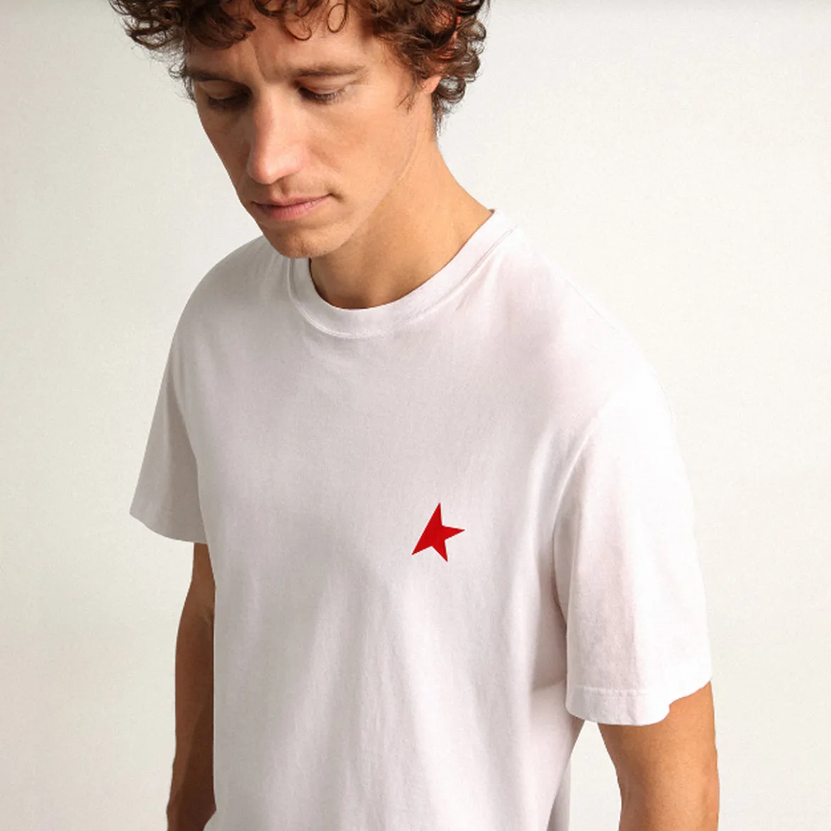 STAR LOGO TEE - WHITE / RED sold by Lapstone & Hammer product image thumbnail 2