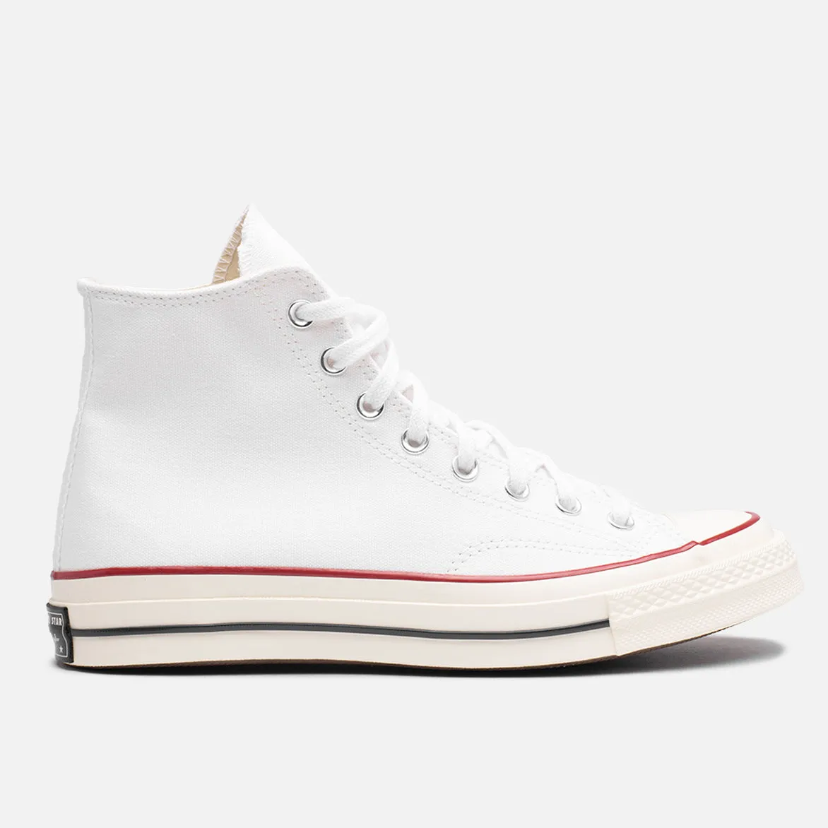 CHUCK 70 HI - WHITE / GARNET sold by Lapstone & Hammer