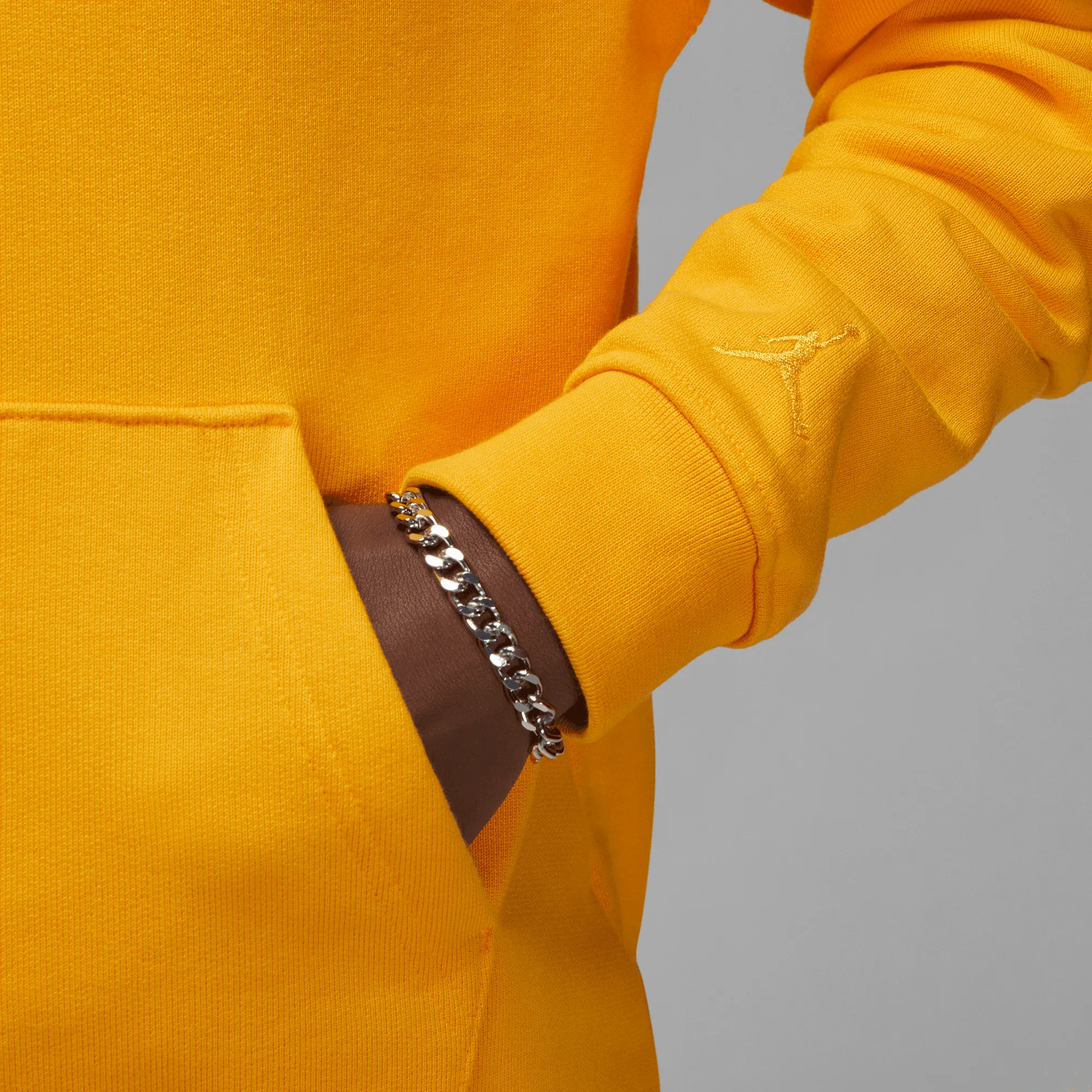 JORDAN WORDMARK MEN`S FLEECE HOODIE - GOLD sold by Lapstone & Hammer product image thumbnail 5