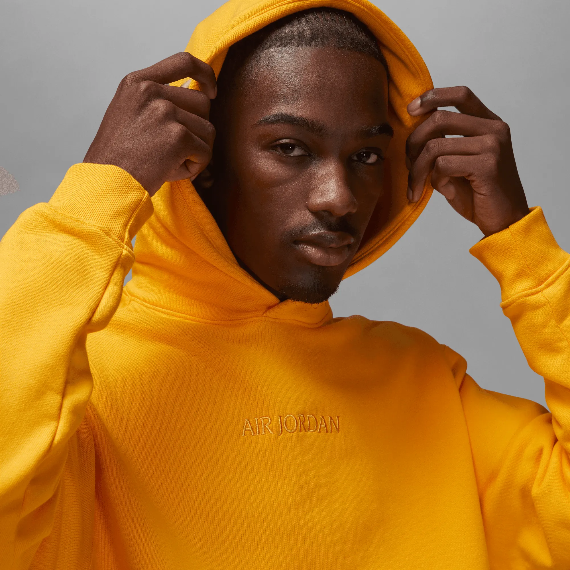 JORDAN WORDMARK MEN`S FLEECE HOODIE - GOLD sold by Lapstone & Hammer product image thumbnail 4