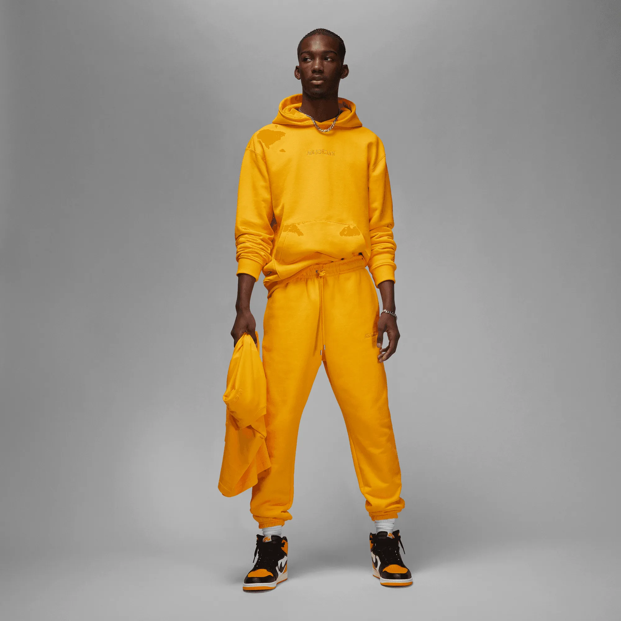 JORDAN WORDMARK MEN`S FLEECE HOODIE - GOLD sold by Lapstone & Hammer product image thumbnail 2