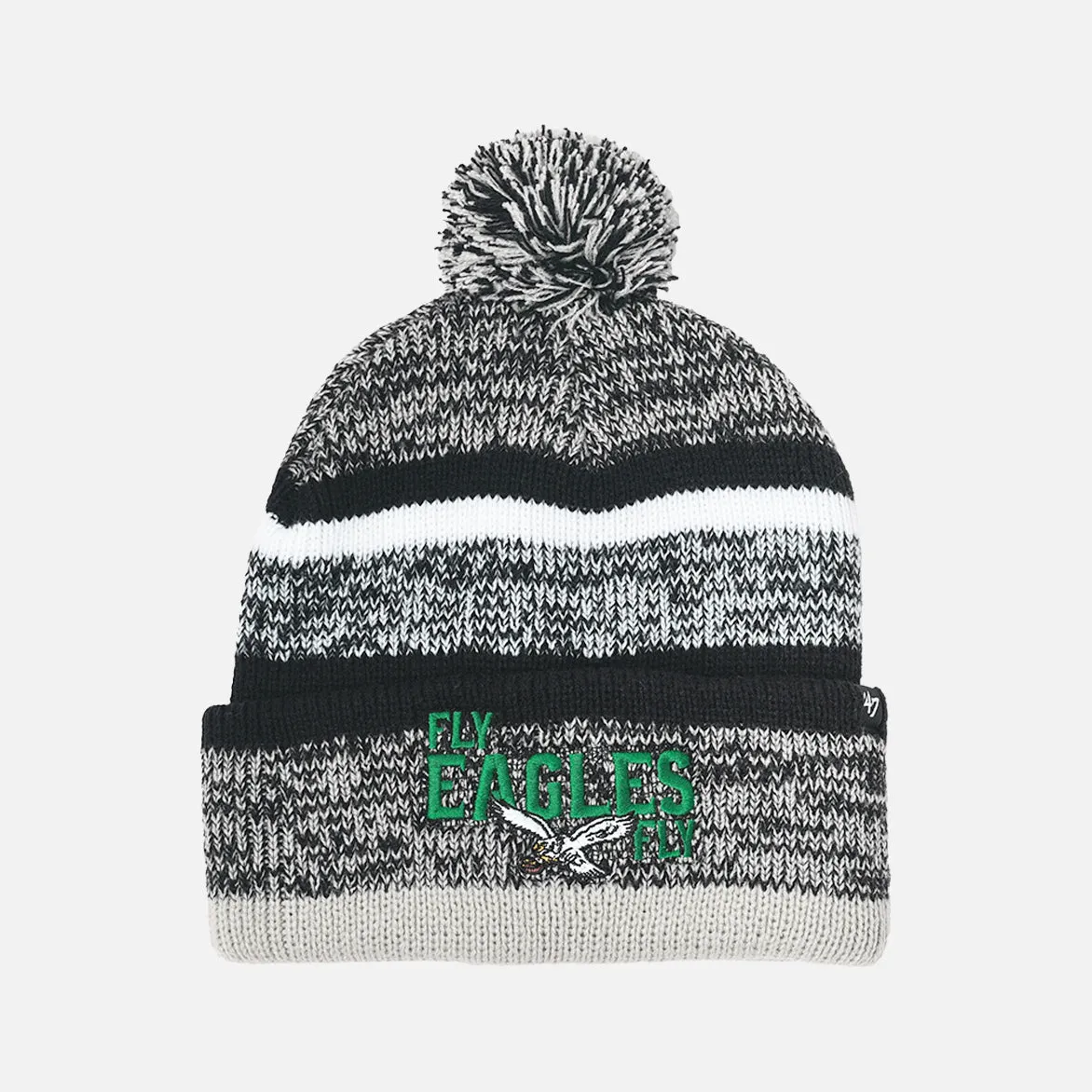 FLY EAGLES FLY NORTHWARD CUFF KNIT HAT - BLACK / WHITE / KELLY GREEN sold by Lapstone & Hammer