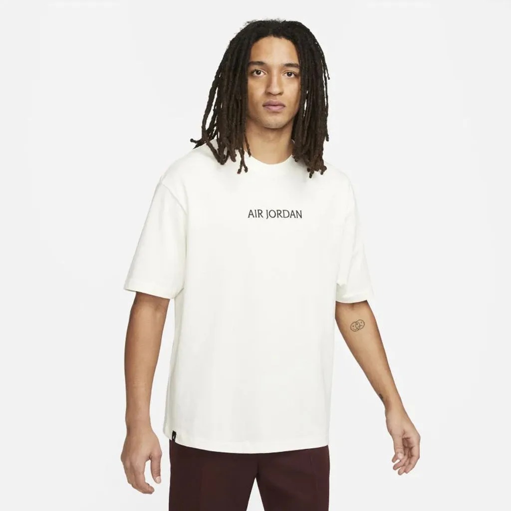 AIR JORDAN WORDMARK SS TEE - SAIL / BLACK sold by Lapstone & Hammer