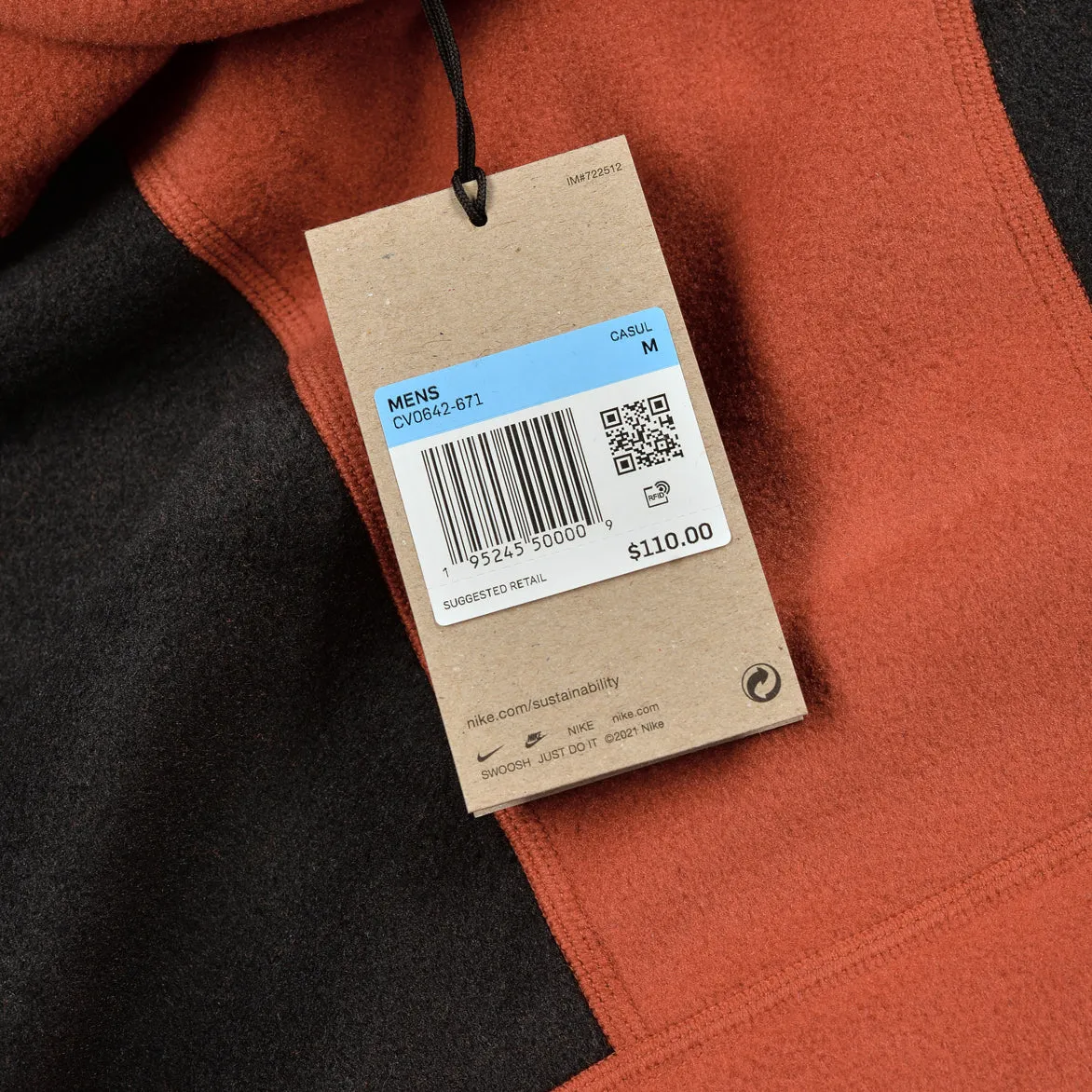 ACG POLARTEC "WOLF TREE" HOODIE - CINNABAR / BLACK / RUSH ORANGE sold by Lapstone & Hammer product image thumbnail 4