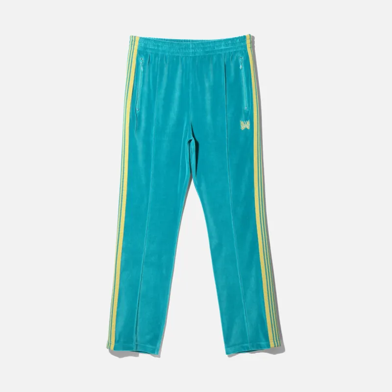 NARROW TRACK PANT C/PE VELOUR - TURQUOISE sold by Lapstone & Hammer