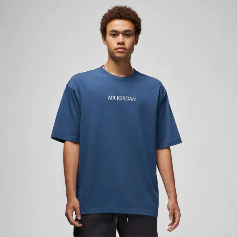 AIR JORDAN WORDMARK SS TEE - FRENCH BLUE sold by Lapstone & Hammer