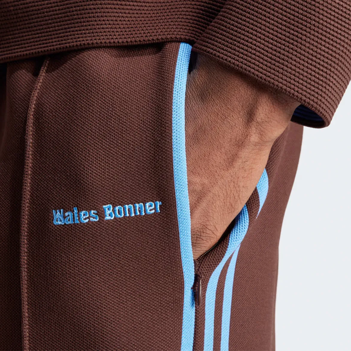 WALES BONNER X ADIDAS KNIT TRACK PANT - MYSTERY BROWN sold by Lapstone & Hammer product image thumbnail 3