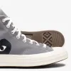 CDG PLAY X CONVERSE CHUCK 70 HIGH "BLACK HEART" - STEEL GREY sold by Lapstone & Hammer