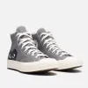 CDG PLAY X CONVERSE CHUCK 70 HIGH "BLACK HEART" - STEEL GREY sold by Lapstone & Hammer