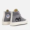 CDG PLAY X CONVERSE CHUCK 70 HIGH "BLACK HEART" - STEEL GREY sold by Lapstone & Hammer