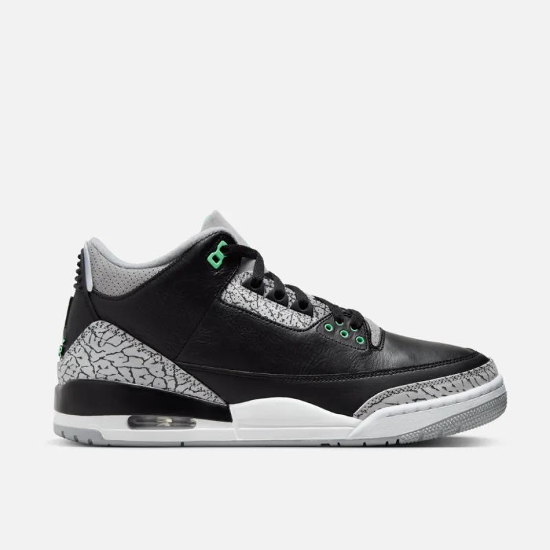 AIR JORDAN 3 RETRO "GREEN GLOW" sold by Lapstone & Hammer
