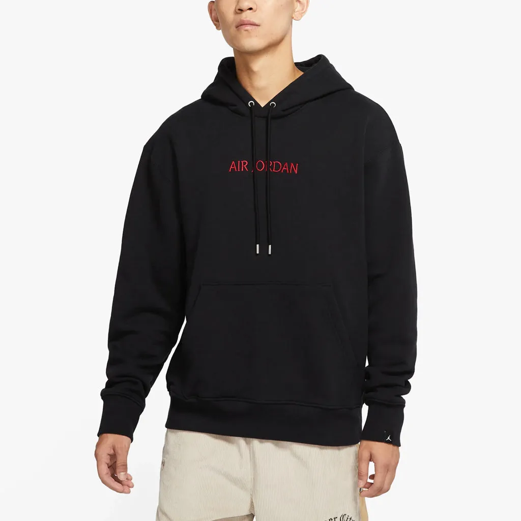 AIR JORDAN WORDMARK HOODIE - BLACK / GYM RED sold by Lapstone & Hammer