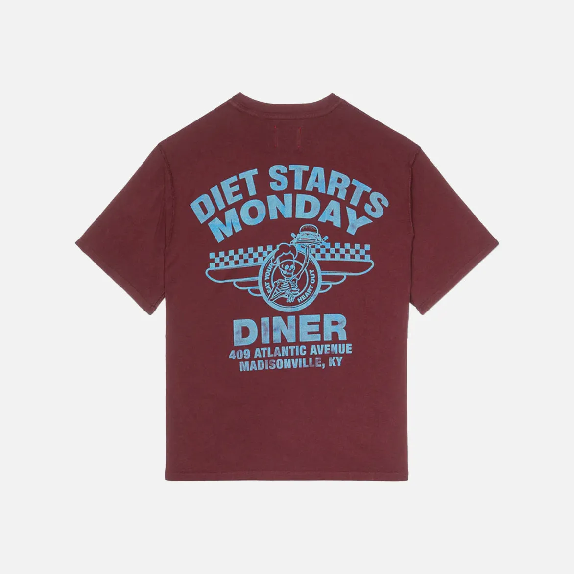 DINER TEE - MAROON sold by Lapstone & Hammer product image thumbnail 2