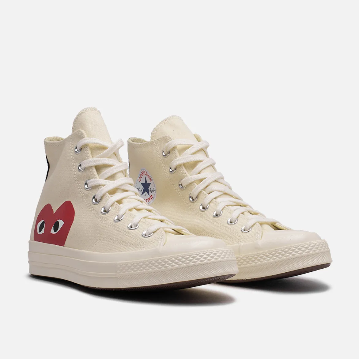 CDG PLAY x CONVERSE CHUCK TAYLOR ALL STAR '70 HI - WHITE sold by Lapstone & Hammer product image thumbnail 2