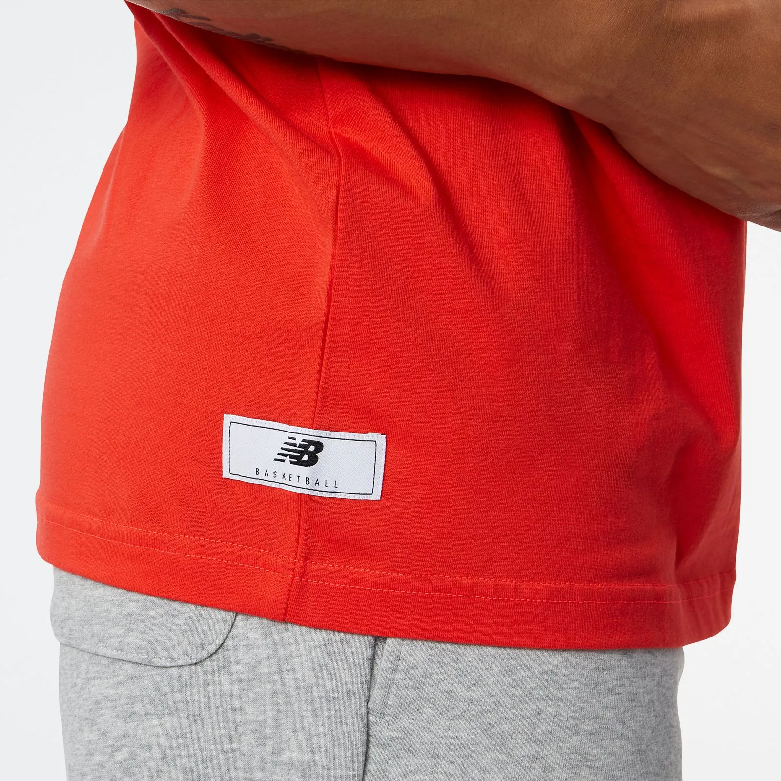 NB Hoops Essential Tee - ENERGY RED sold by Lapstone & Hammer product image thumbnail 4