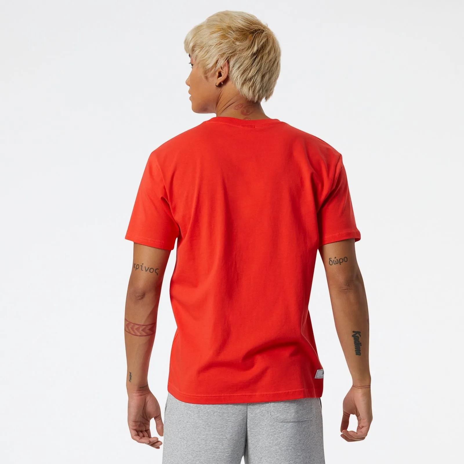 NB Hoops Essential Tee - ENERGY RED sold by Lapstone & Hammer product image thumbnail 3