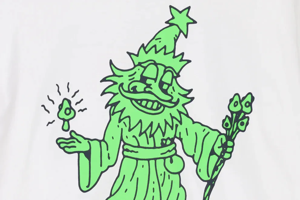 HALLUCINOGENIC WIZ LS TEE - WHITE sold by Lapstone & Hammer product image thumbnail 2