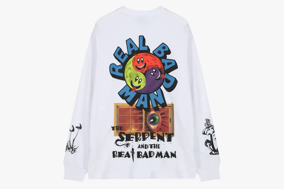 HALLUCINOGENIC WIZ LS TEE - WHITE sold by Lapstone & Hammer product image thumbnail 4