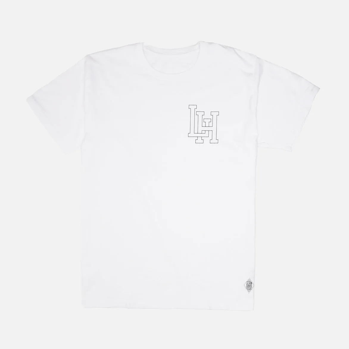 LH FUNDAMENTALS BY STANDARD ISSUE TEE - WHITE / BLACK sold by Lapstone & Hammer