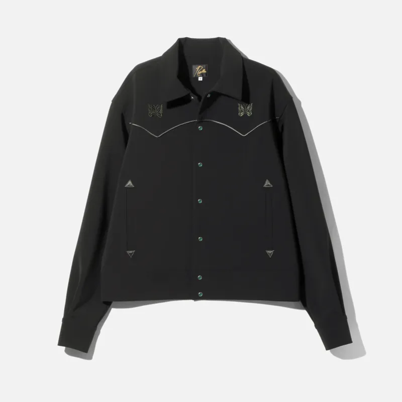 COWBOY PIPING JACKET PE/PU DOUBLE CLOTH - BLACK sold by Lapstone & Hammer