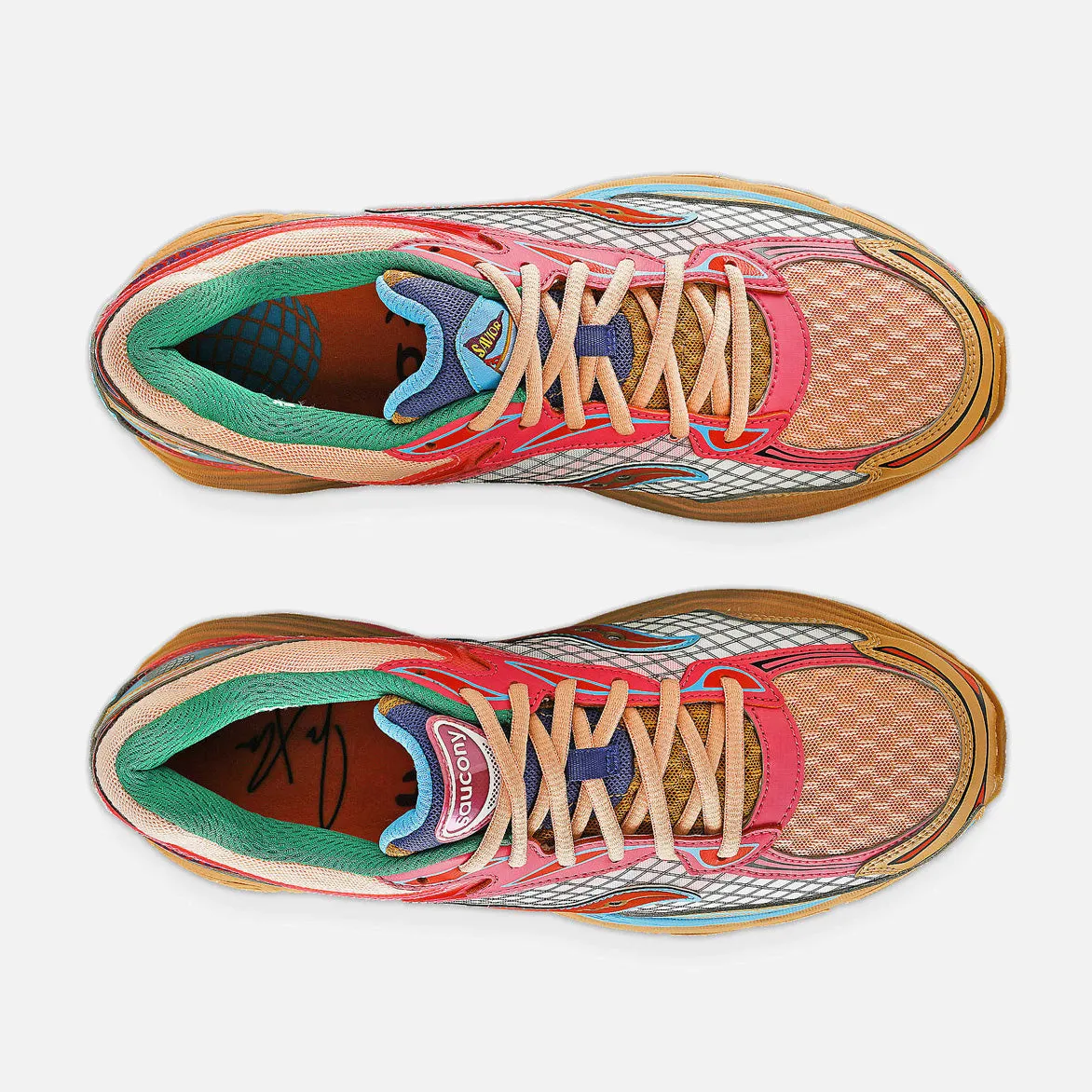 JAE TIPS X SAUCONY PROGRID OMNI 9 "TO DO LIST" - TAN / PINK sold by Lapstone & Hammer product image thumbnail 5