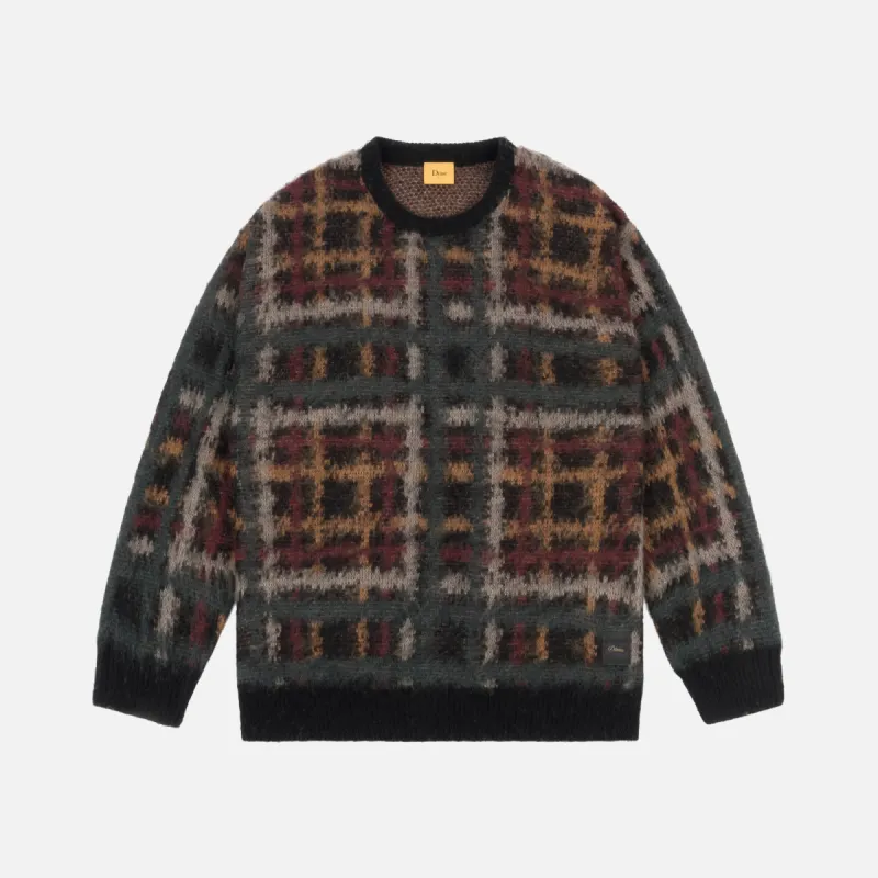 PLAID MOHAIR KNIT - BLACK sold by Lapstone & Hammer