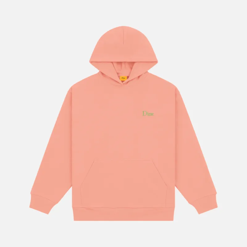 CLASSIC SMALL LOGO HOODIE - PINK CLAY made by Dime