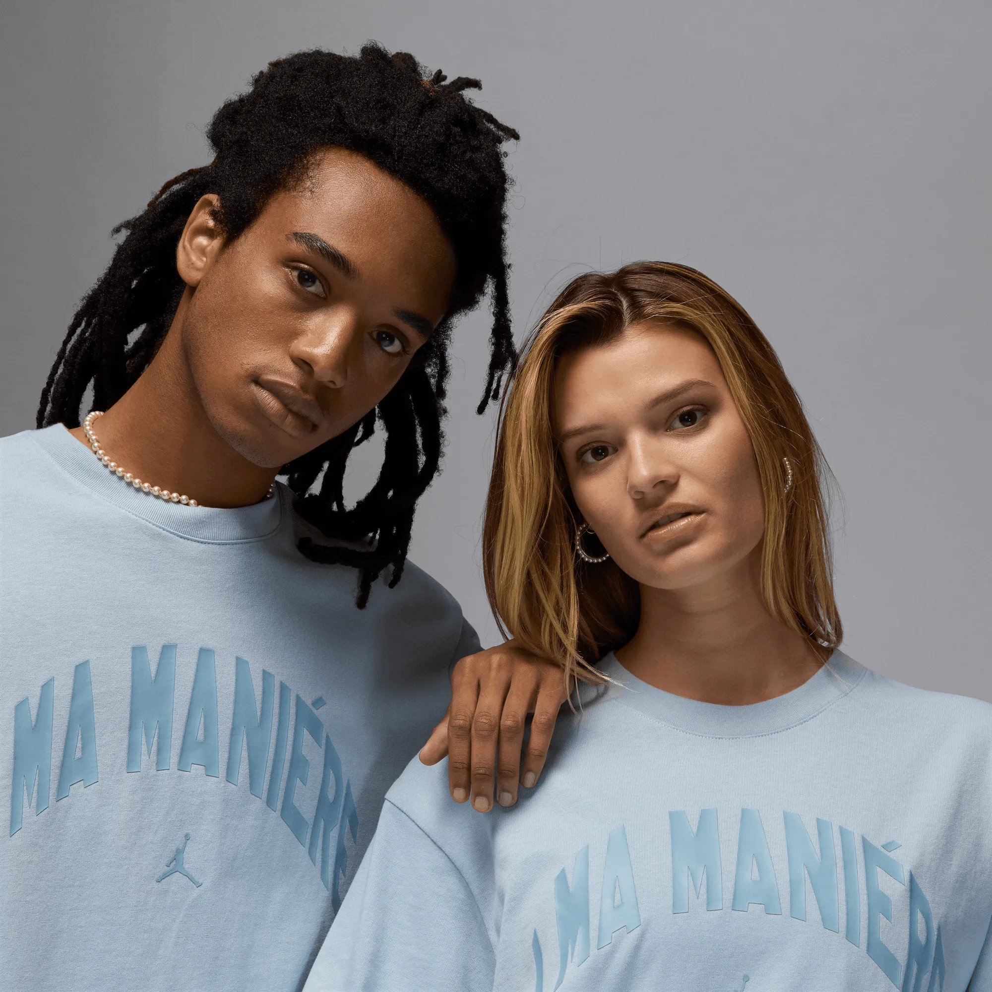 A MA MANIERE X JORDAN TEE - ARMORY BLUE sold by Lapstone & Hammer product image thumbnail 4