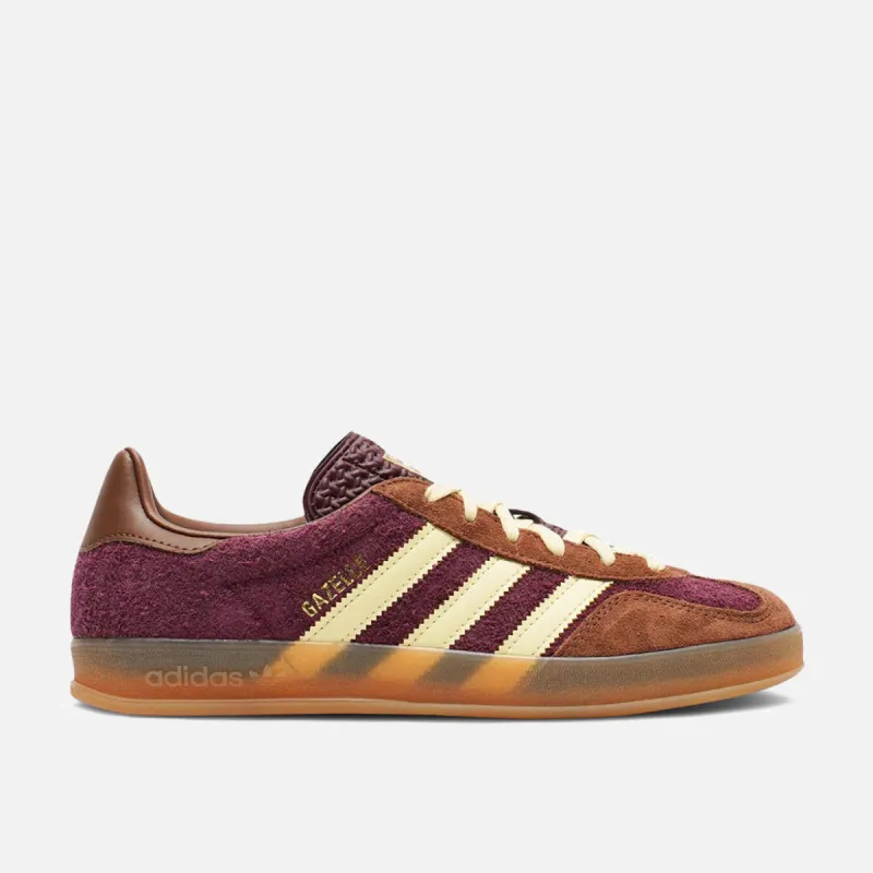 GAZELLE INDOOR - MAROON / ALMOST YELLOW / PRELOVED BROWN sold by Lapstone & Hammer
