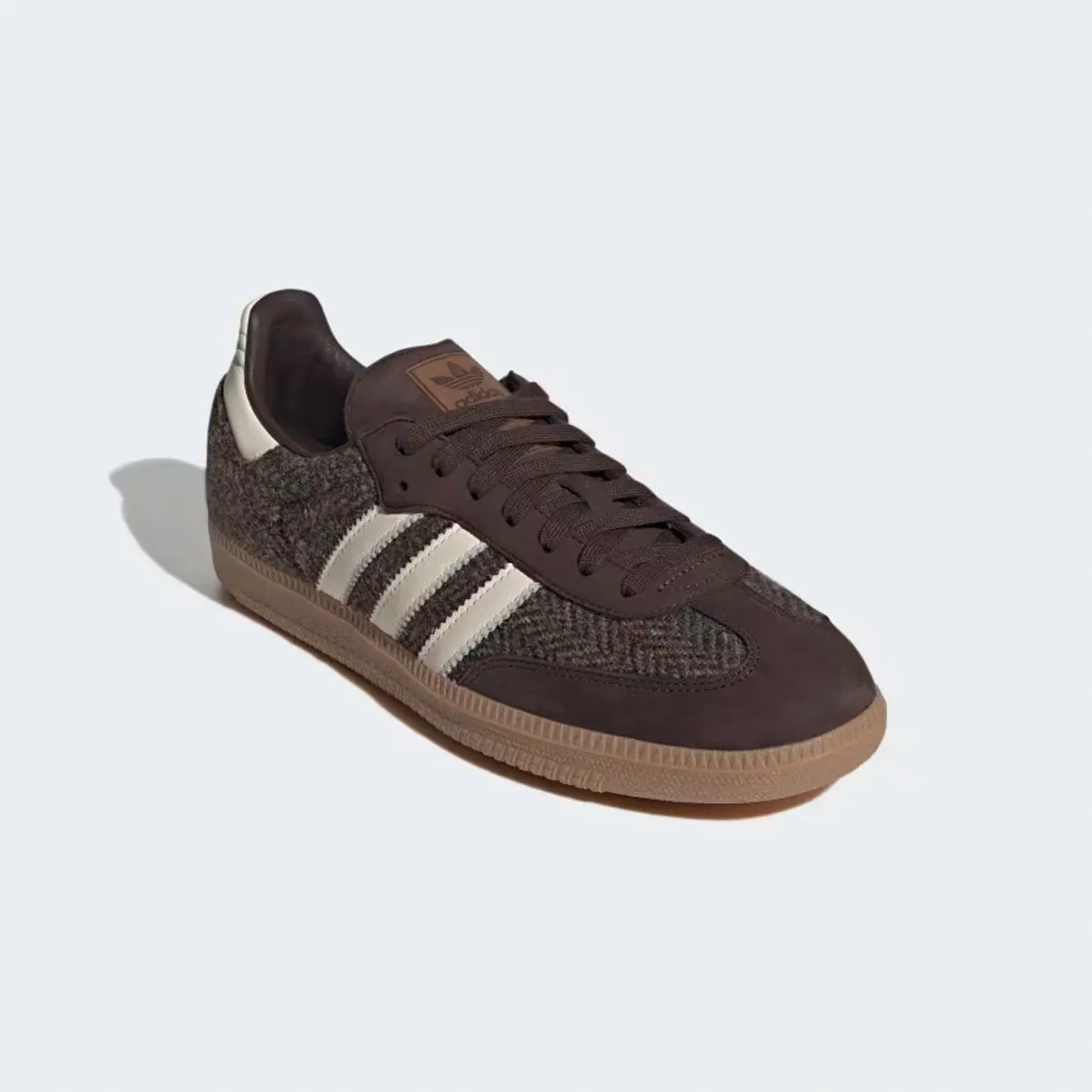 SAMBA OG "HARRIS TWEED" - DARK BROWN / CREAM WHITE sold by Lapstone & Hammer product image thumbnail 2