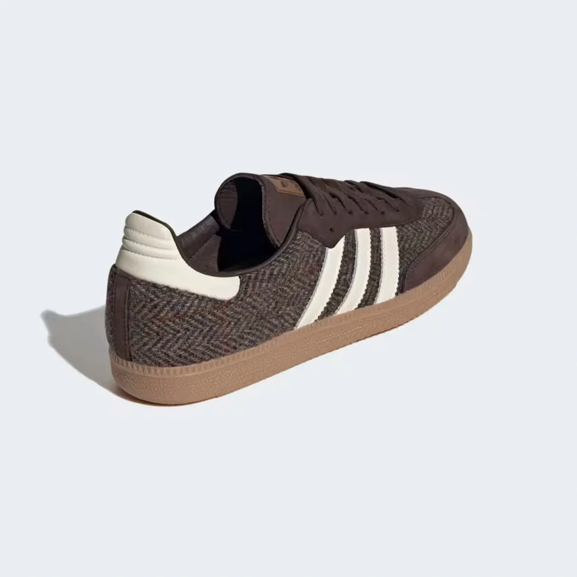 SAMBA OG "HARRIS TWEED" - DARK BROWN / CREAM WHITE sold by Lapstone & Hammer product image thumbnail 3