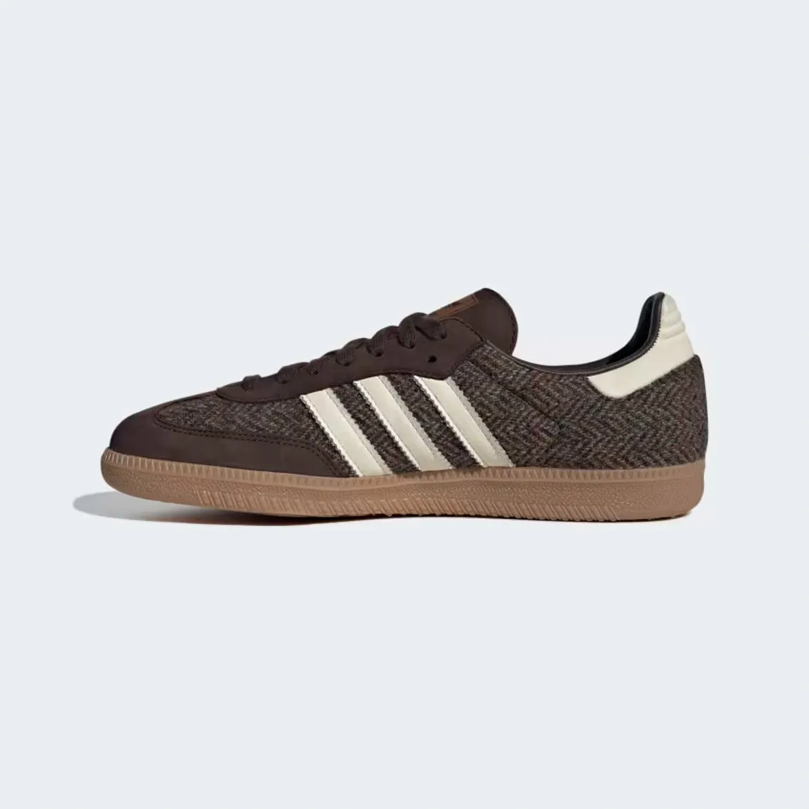 SAMBA OG "HARRIS TWEED" - DARK BROWN / CREAM WHITE sold by Lapstone & Hammer product image thumbnail 4