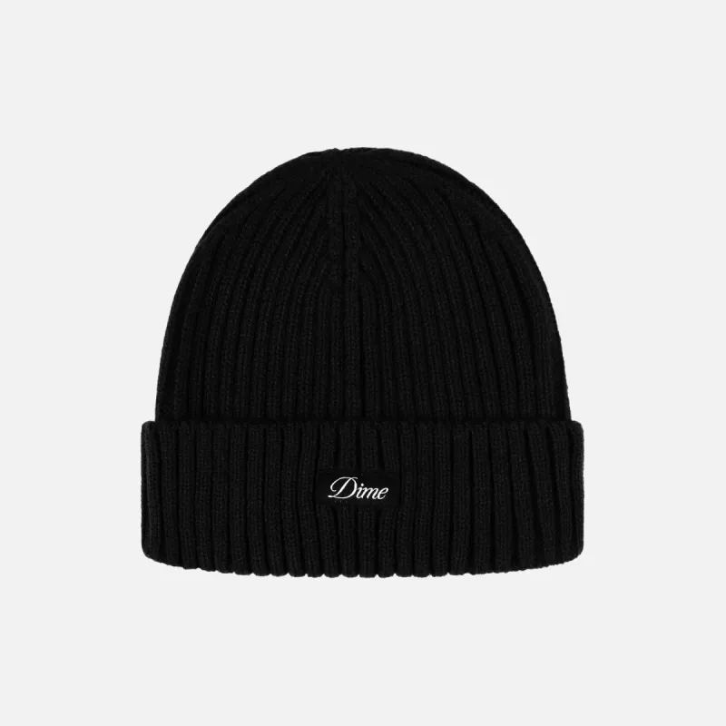 CURSIVE FOLD BEANIE - BLACK sold by Lapstone & Hammer