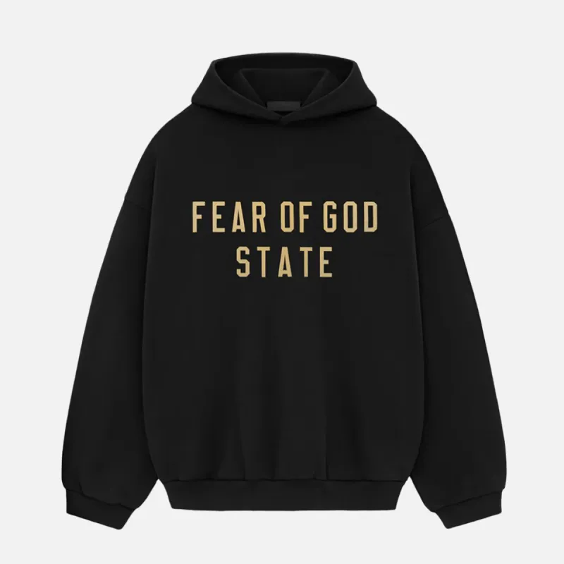 ESSENTIALS FLEECE HOODIE - BLACK sold by Lapstone & Hammer