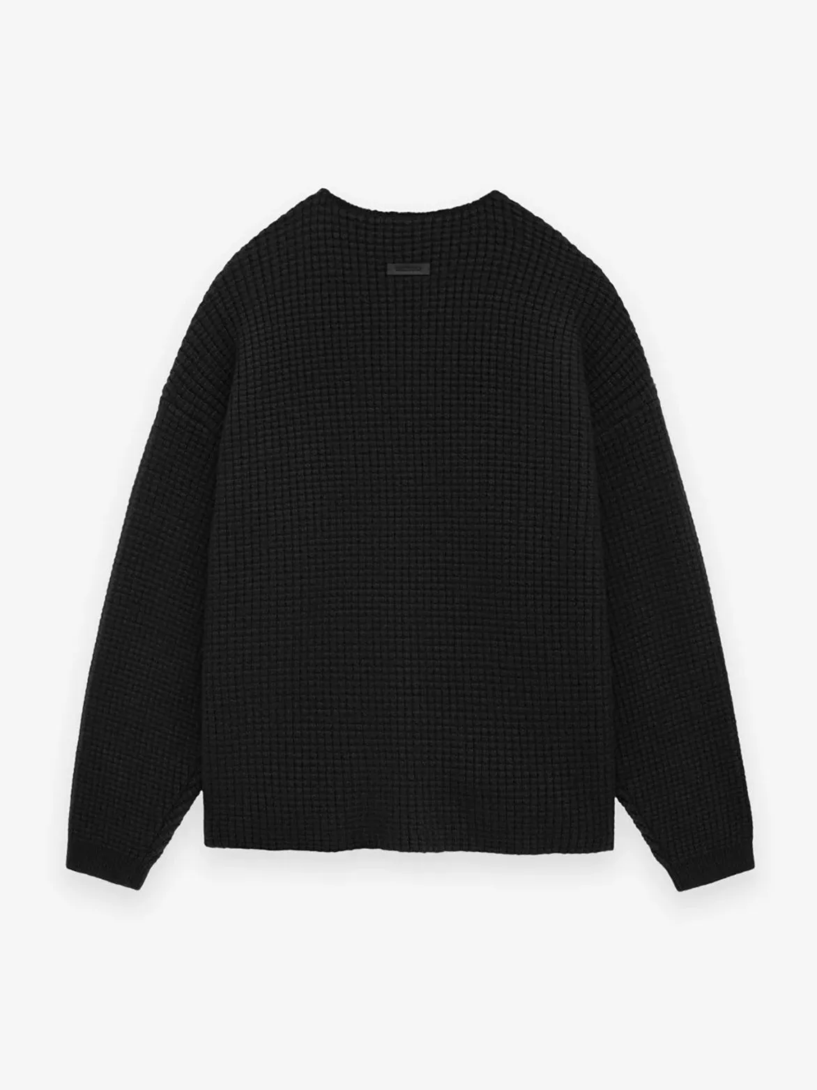 ESSENTIALS HEAVY WAFFLE CREWNECK SWEATER - BLACK sold by Lapstone & Hammer product image thumbnail 2
