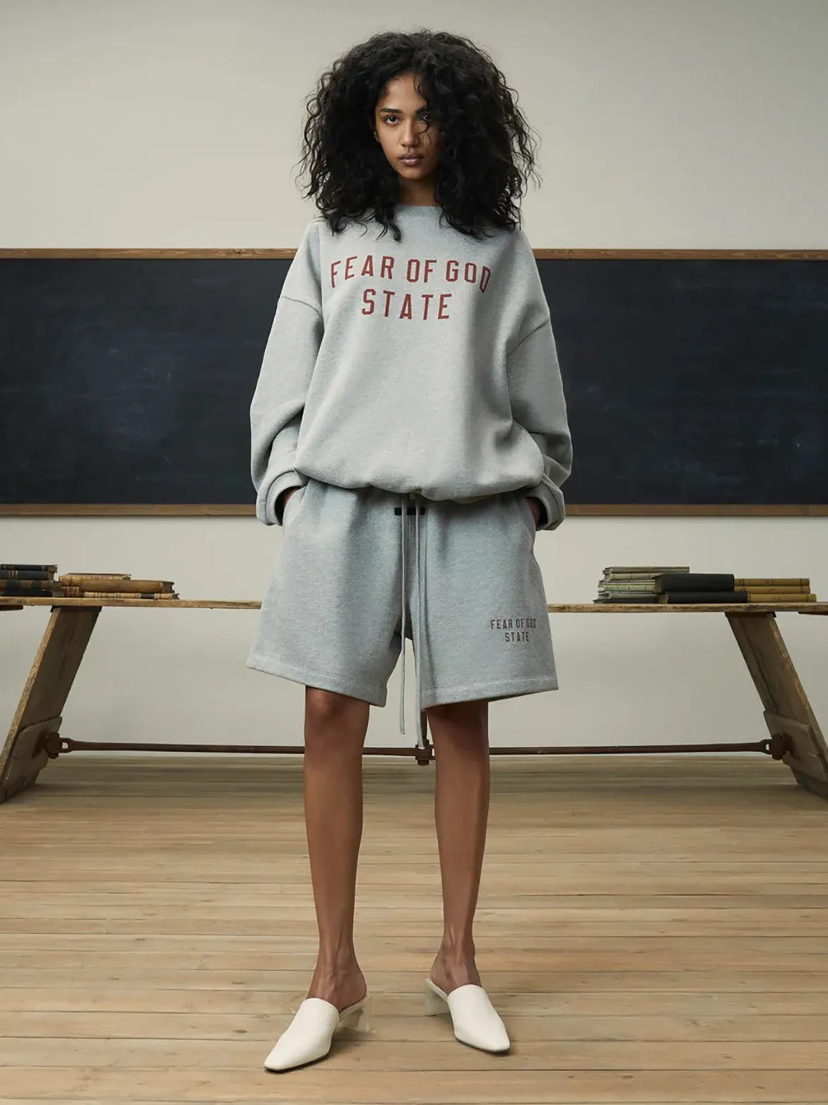 ESSENTIALS FLEECE SOCCER SHORT - DARK HEATHER sold by Lapstone & Hammer product image thumbnail 5