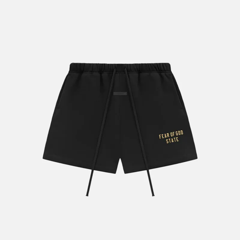 ESSENTIALS FLEECE SOCCER SHORT - BLACK sold by Lapstone & Hammer
