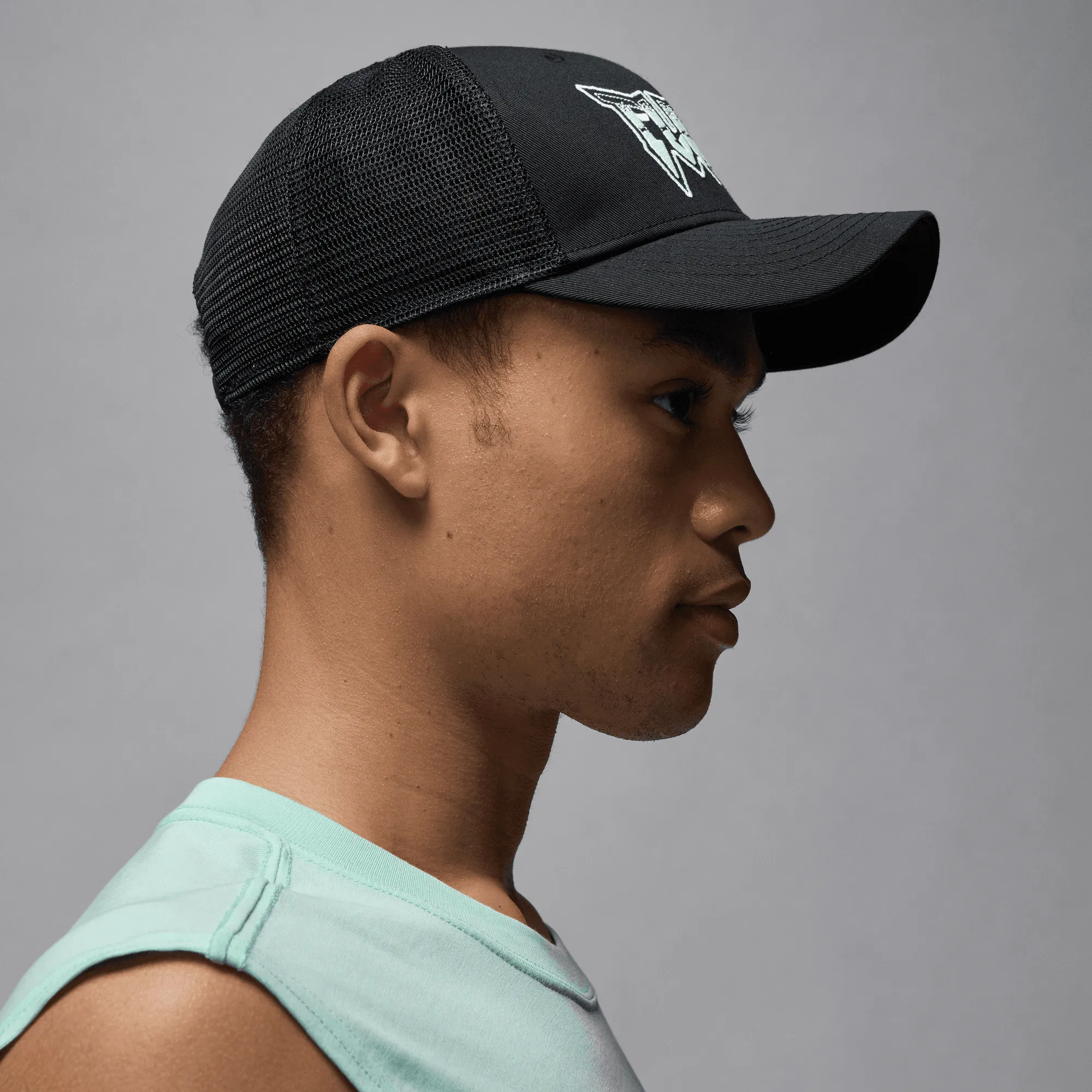 JORDAN RISE TRUCKER HAT - BLACK / WHITE sold by Lapstone & Hammer product image thumbnail 3