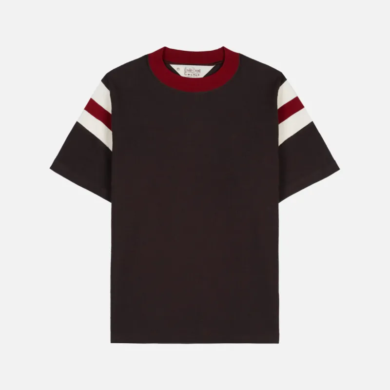 SLUBBY FOOTBALL SHIRT - BROWN sold by Lapstone & Hammer