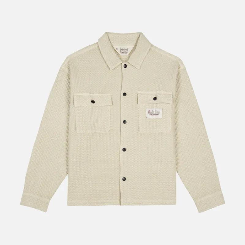 WAFFLE BUTTON FRONT SHIRT - TAN sold by Lapstone & Hammer
