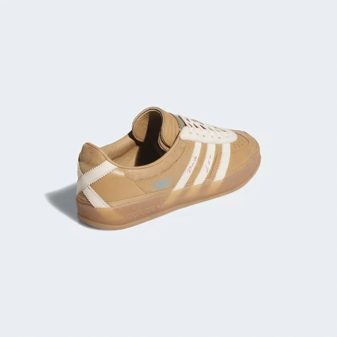 BAD BUNNY X LEO MESSI X ADIDAS GAZELLE INDOOR - CARDBOARD / CREAM WHITE / WILD BROWN sold by Lapstone & Hammer product image thumbnail 3