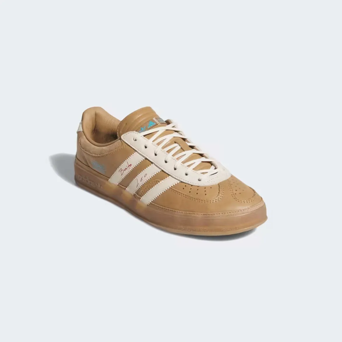 BAD BUNNY X LEO MESSI X ADIDAS GAZELLE INDOOR - CARDBOARD / CREAM WHITE / WILD BROWN sold by Lapstone & Hammer product image thumbnail 2