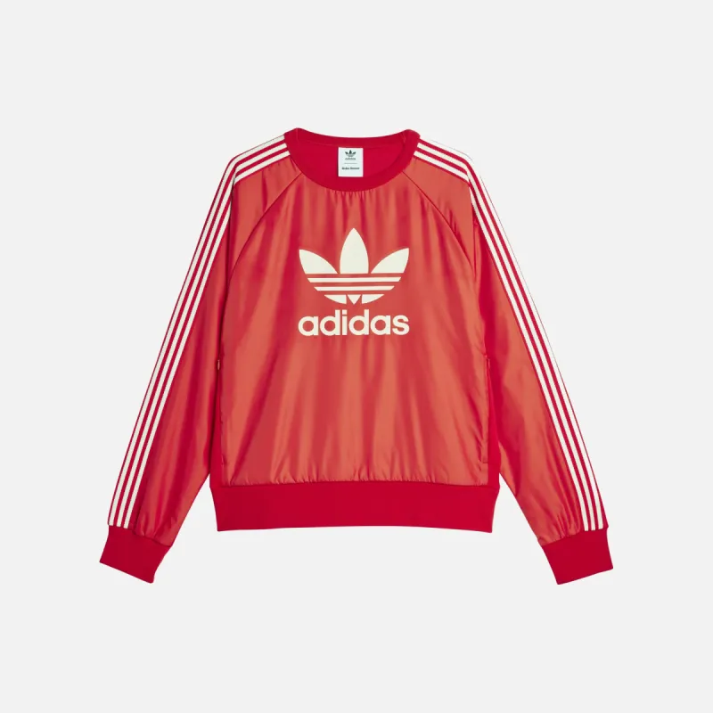 WALES BONNER X ADIDAS NYLON CREW JERSEY - BETTER SCARLET sold by Lapstone & Hammer