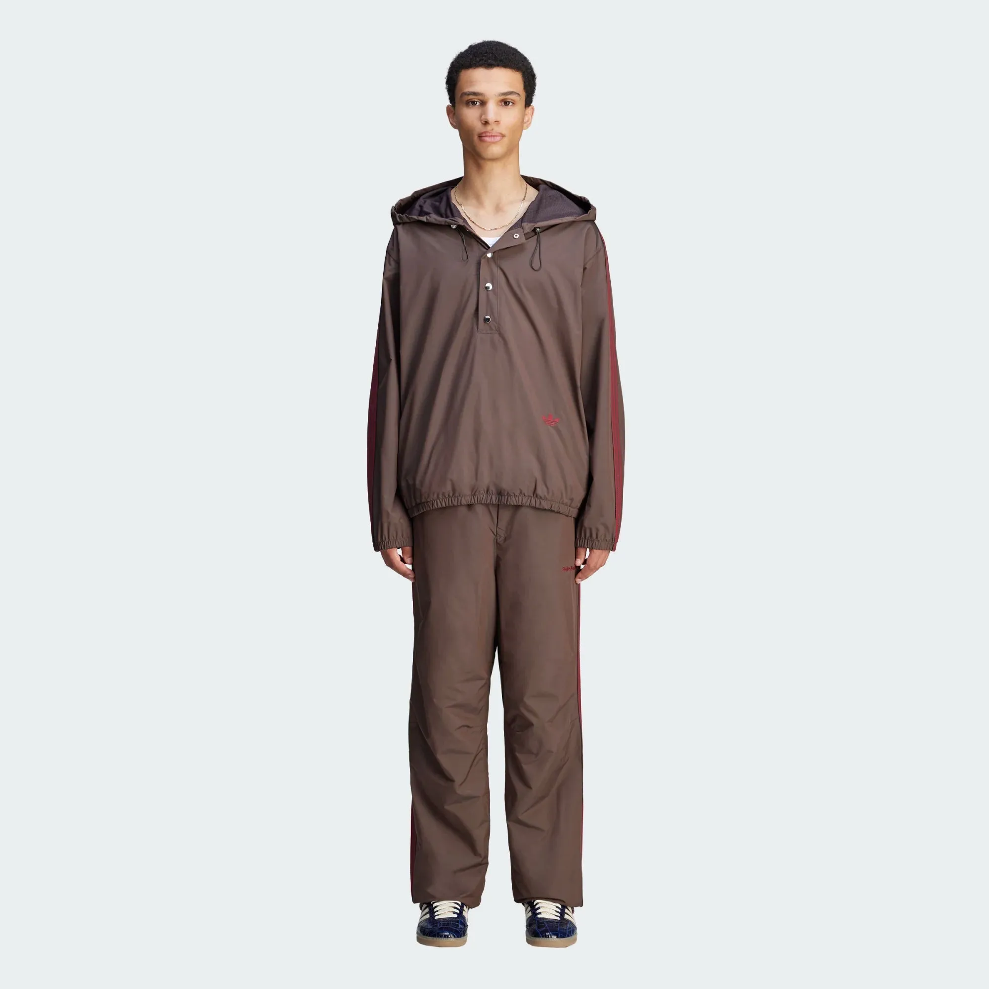 WALES BONNER X ADIDAS NYLON TRACK PANT - NIGHT BROWN sold by Lapstone & Hammer product image thumbnail 3