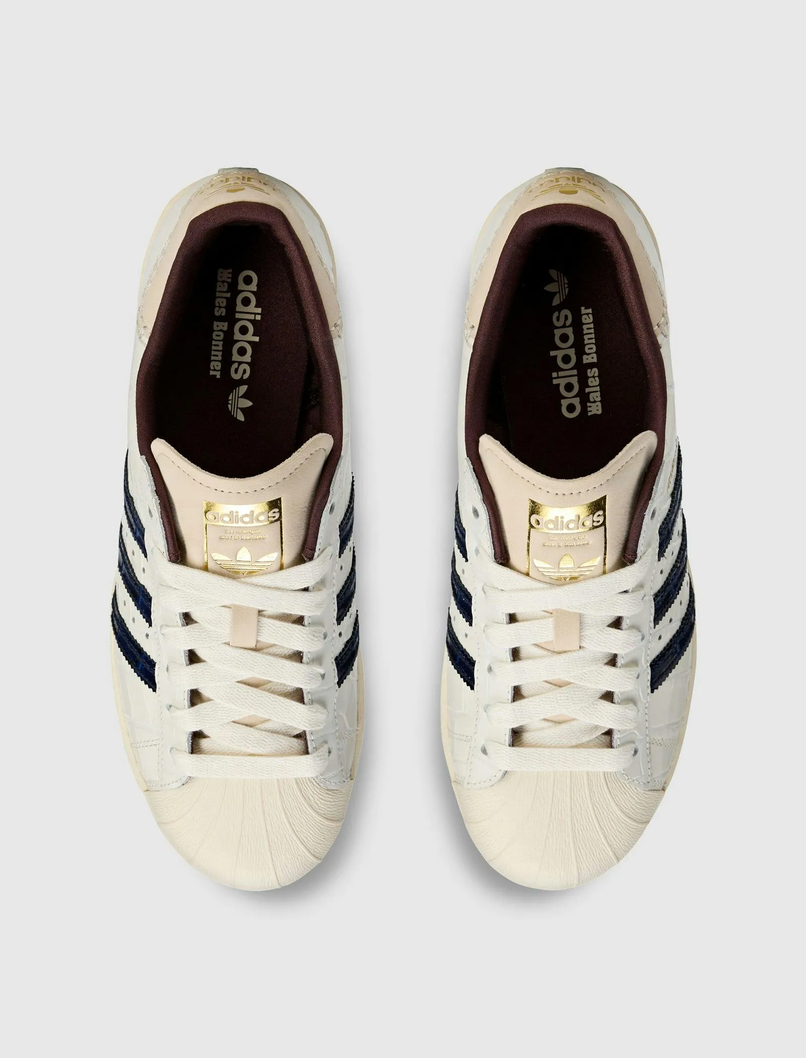 WALES BONNER X ADIDAS SUPERSTAR - WONDER WHITE / COLLEGIATE NAVY sold by Lapstone & Hammer product image thumbnail 3