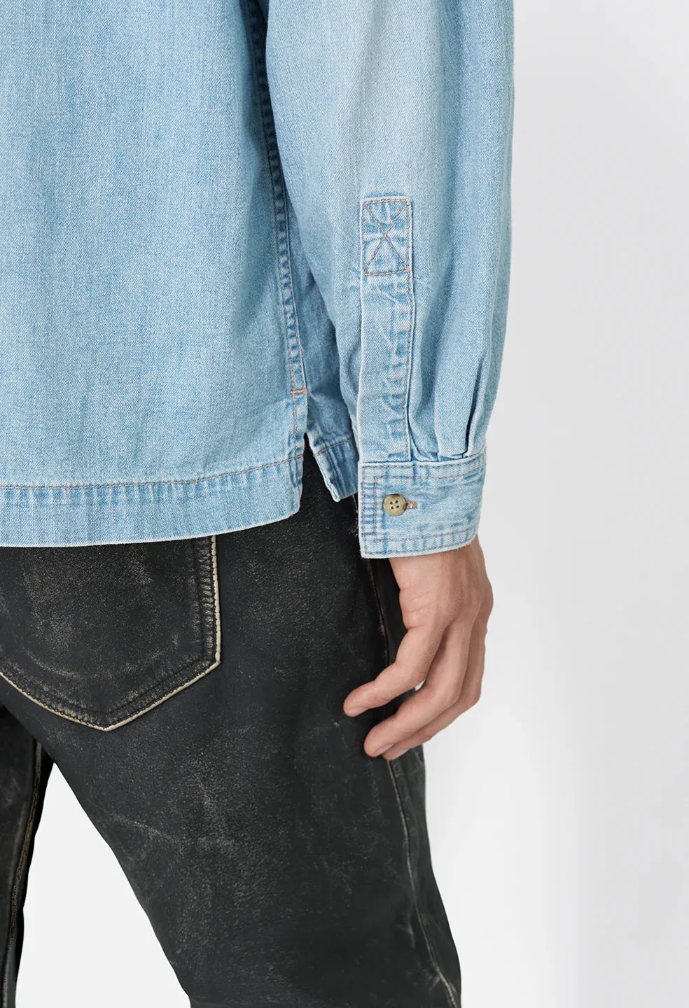 PRINCETON WORK SHIRT - WASHED INDIGO sold by Lapstone & Hammer product image thumbnail 3